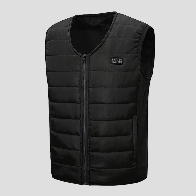 12 Area V Neck Heated Gilet in black