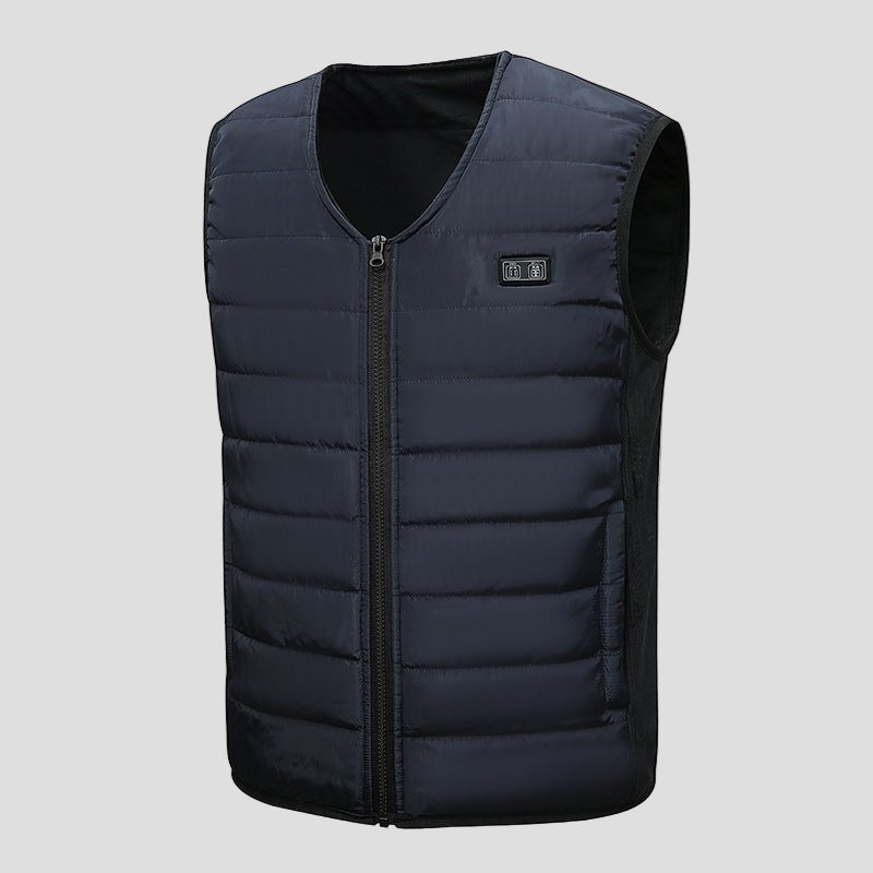 12 Area V Neck Heated Gilet in navy blue