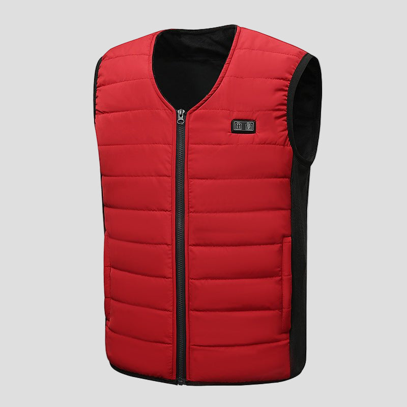 12 Area V Neck Heated Gilet in red