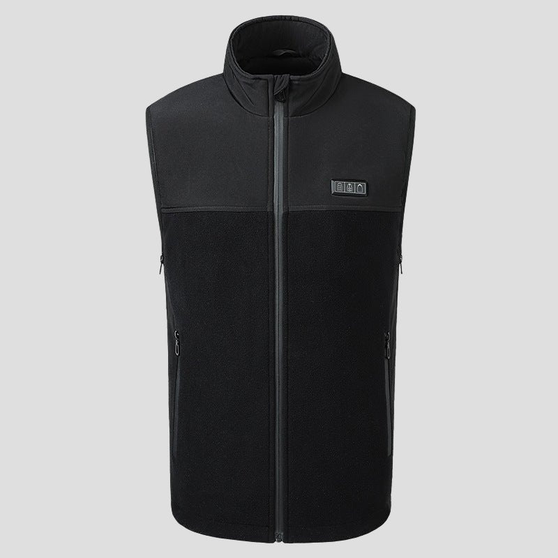 13 Area Black Fleece Heated Vest