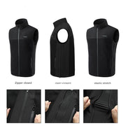 13 Area Black Fleece Heated Vest features
