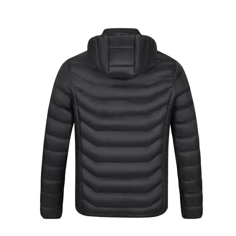 Black Heated Jacket back