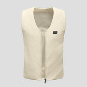 cream heated vest