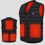 5 area Heated V Neck Vest