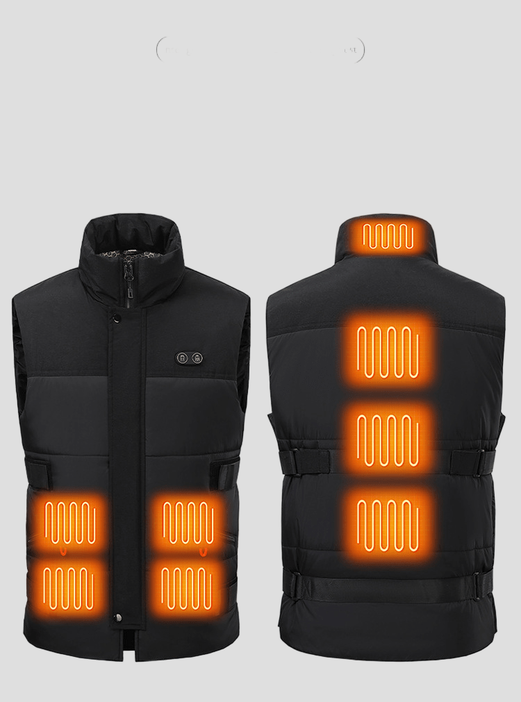 8 Area Adjustable Heated Vest features