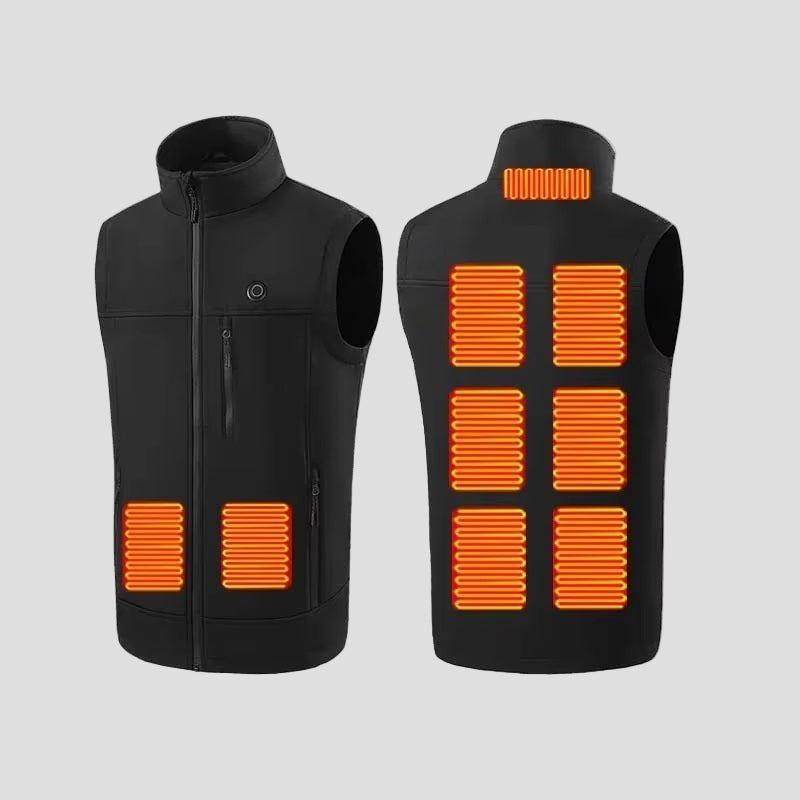 9 Area black Softshell Heated Vest