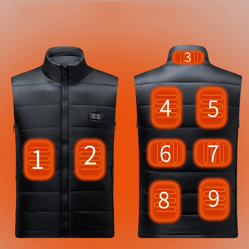 9 Area Dual Switch Heated Gilet