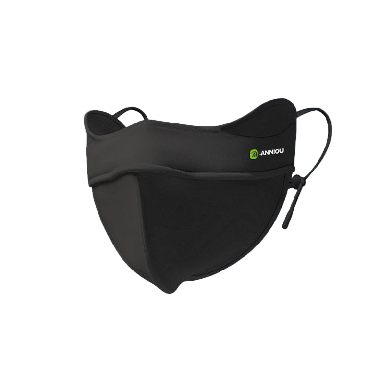 Black High Rise UPF 50+ Face Mask