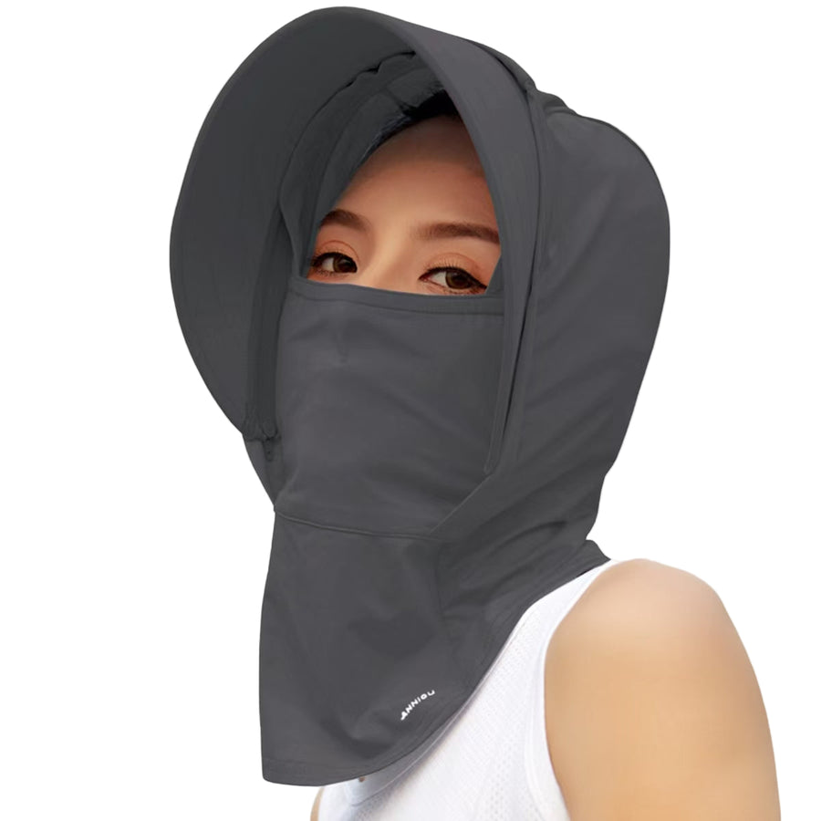 Dark Gray Sun Protective Hat Balaclava by Anniou