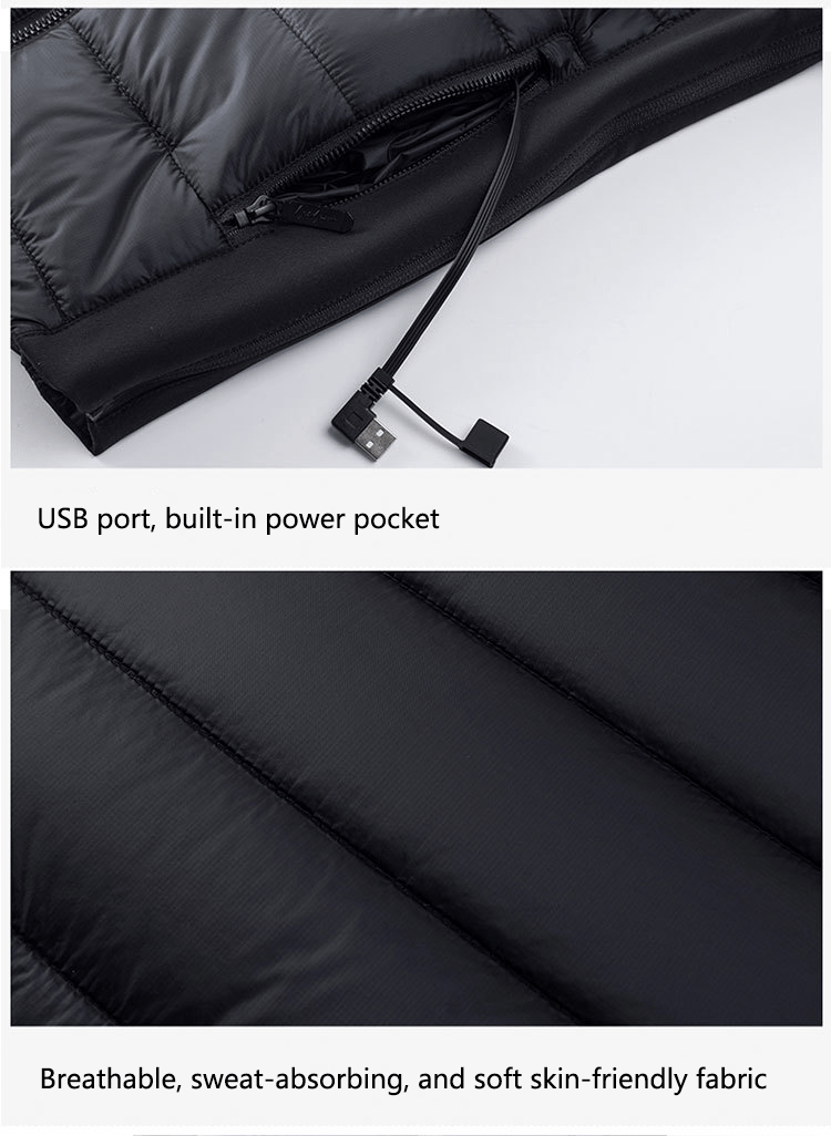 Dual Switch Heated Gilet features