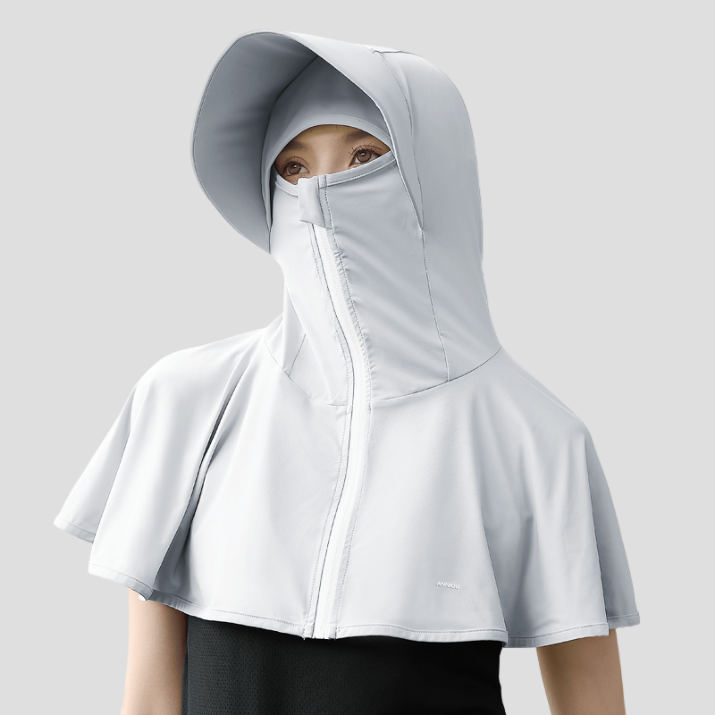 Gray Full Coverage Sun Protection Hat UPF 50+