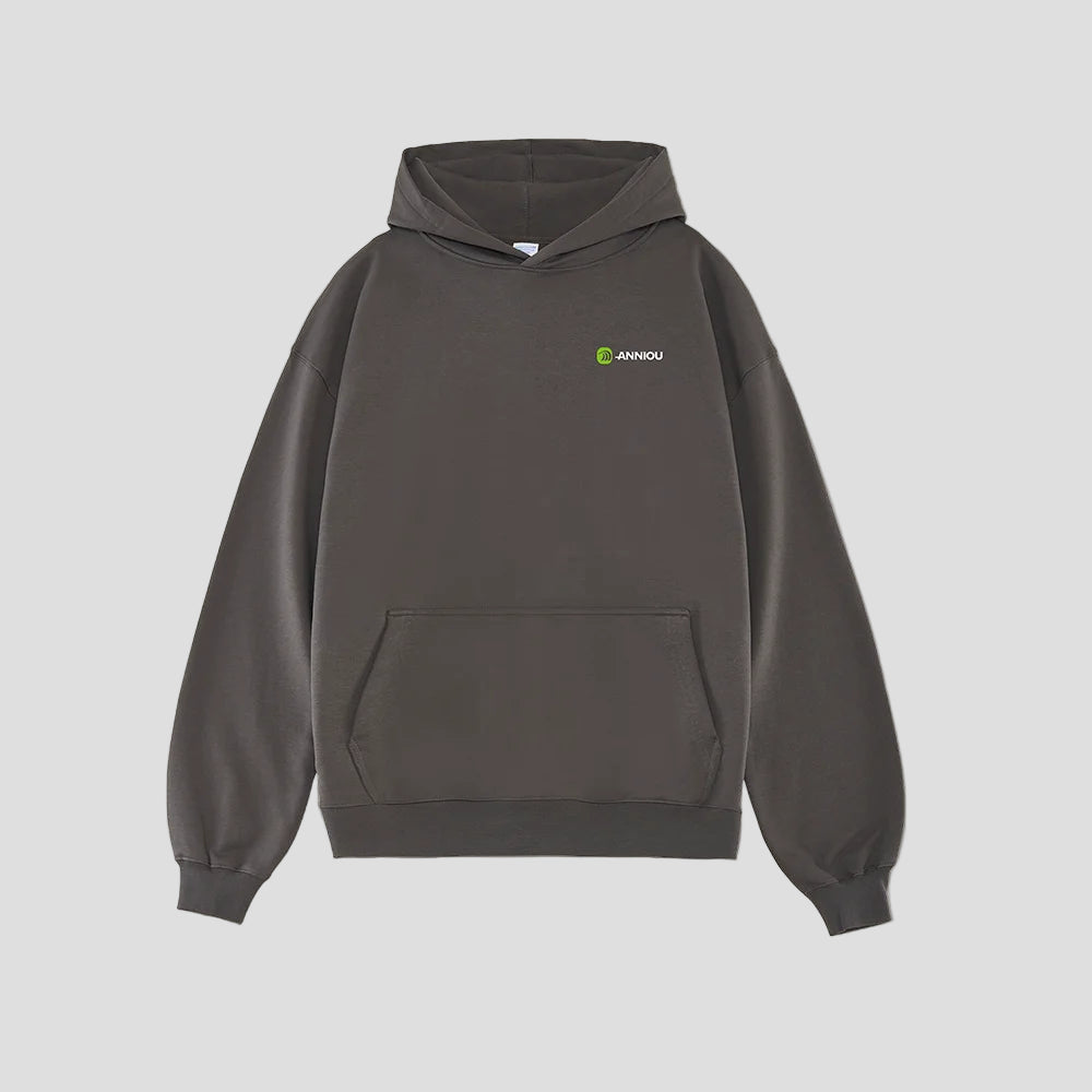 Gray Oversized Heavyweight French Terry Hoodie