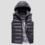 Gray Printed Heated puffer Vest