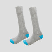 Gray and Blue Thermal Heated Socks