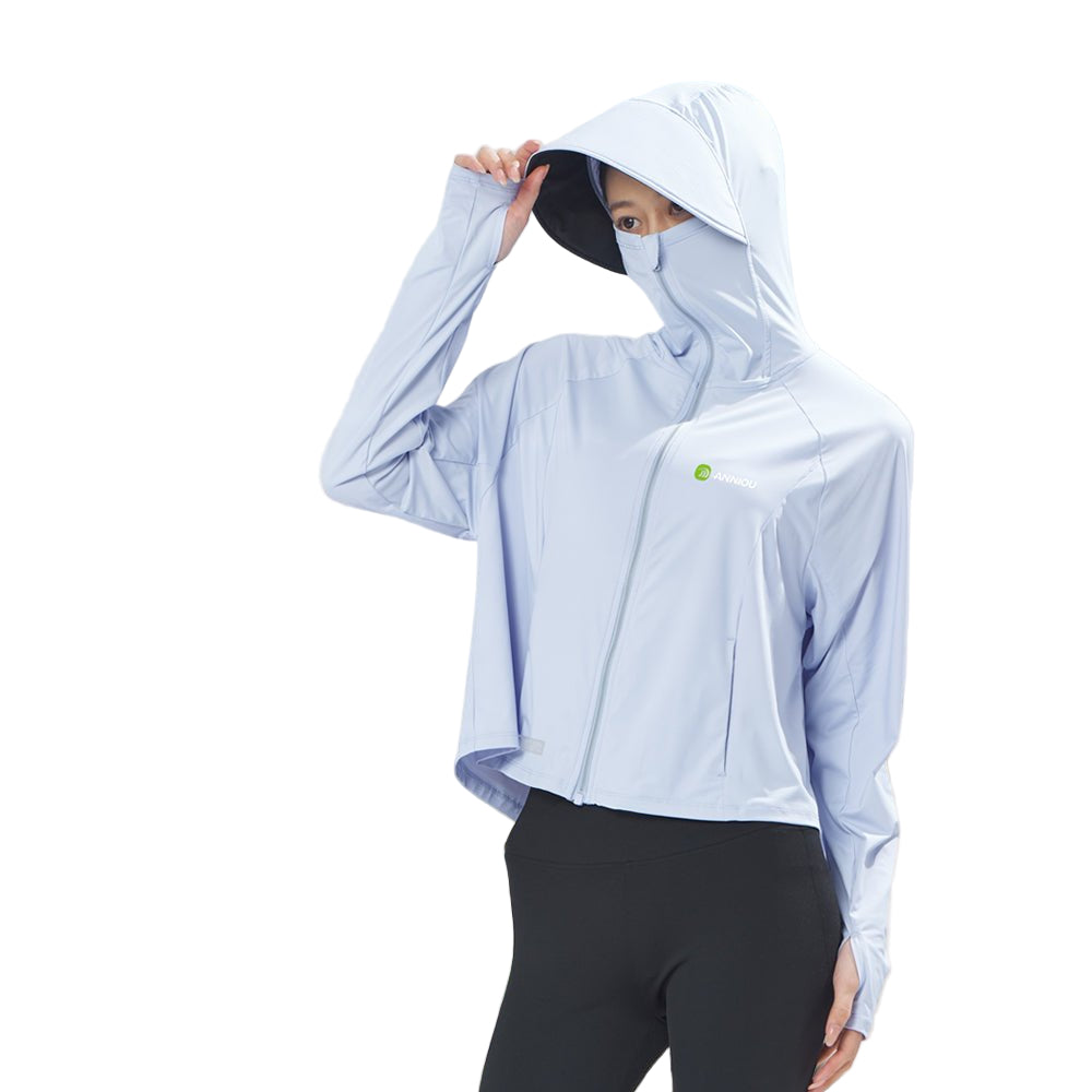 Hooded Cropped Sun Protection Jacket