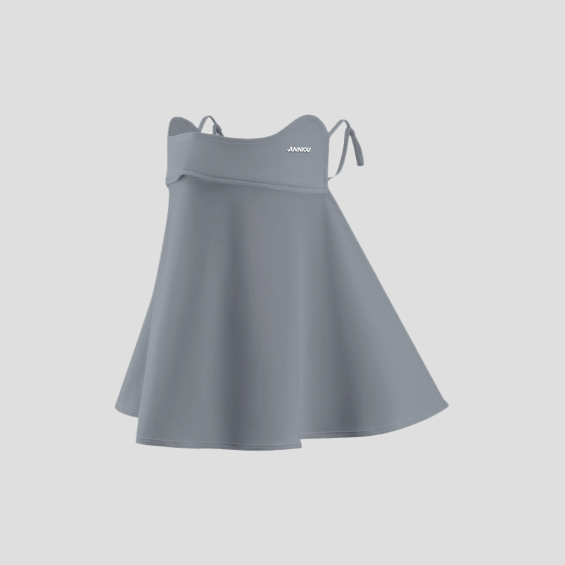 Kids Gray Summer Face Cover with UPF 50+