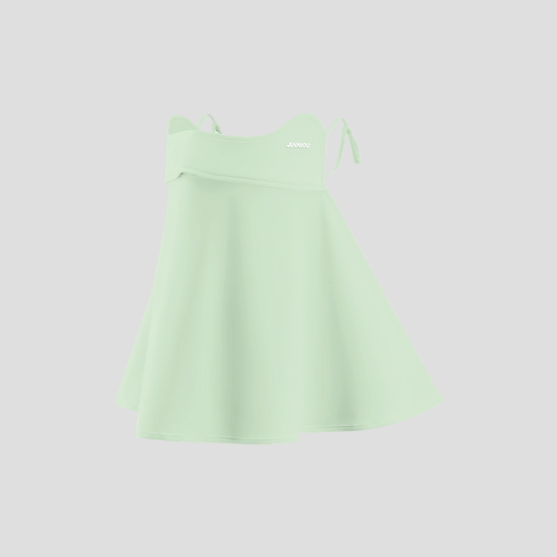 Kids Light Green Summer Face Cover with UPF 50+