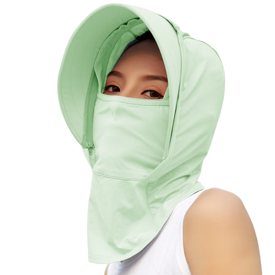 Light Green Sun Protective Hat Balaclava by Anniou