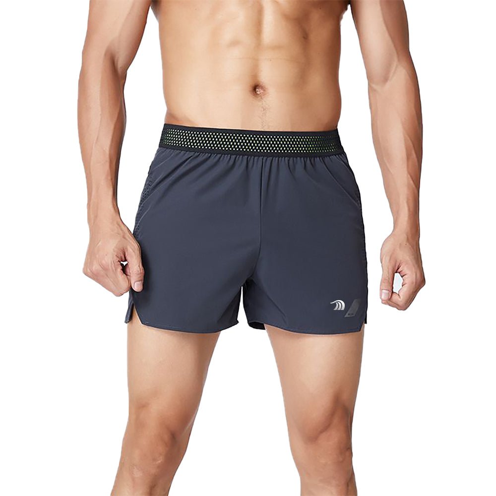 Mens Gray Breathable Athletic Shorts