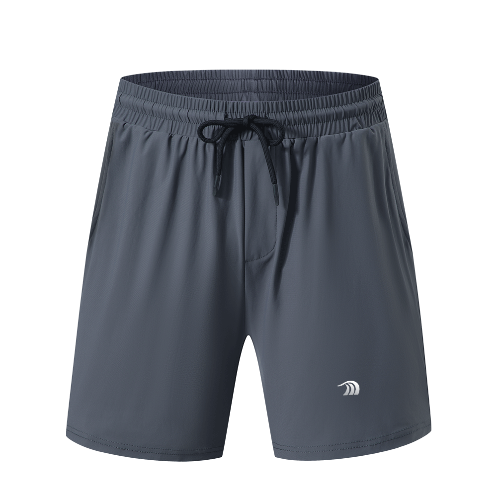Mens Gray Ice Silk Gym Shorts