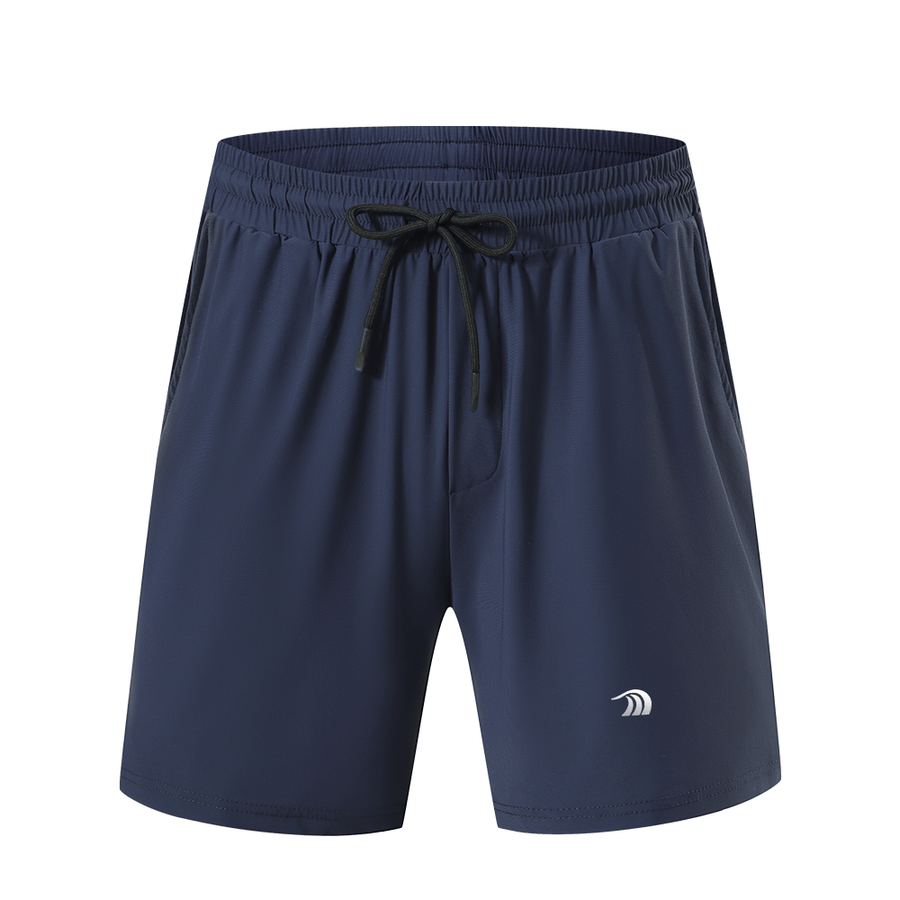 Mens Navy Blue Ice Silk Gym Shorts