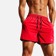 Mens red Breathable Workout Shorts by Anniou