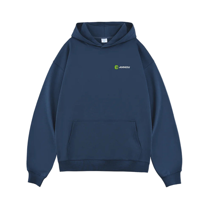 Navy Blue Oversized Heavyweight French Terry Hoodie