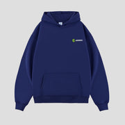Navy Blue Thick French Terry Hoodie by Anniou