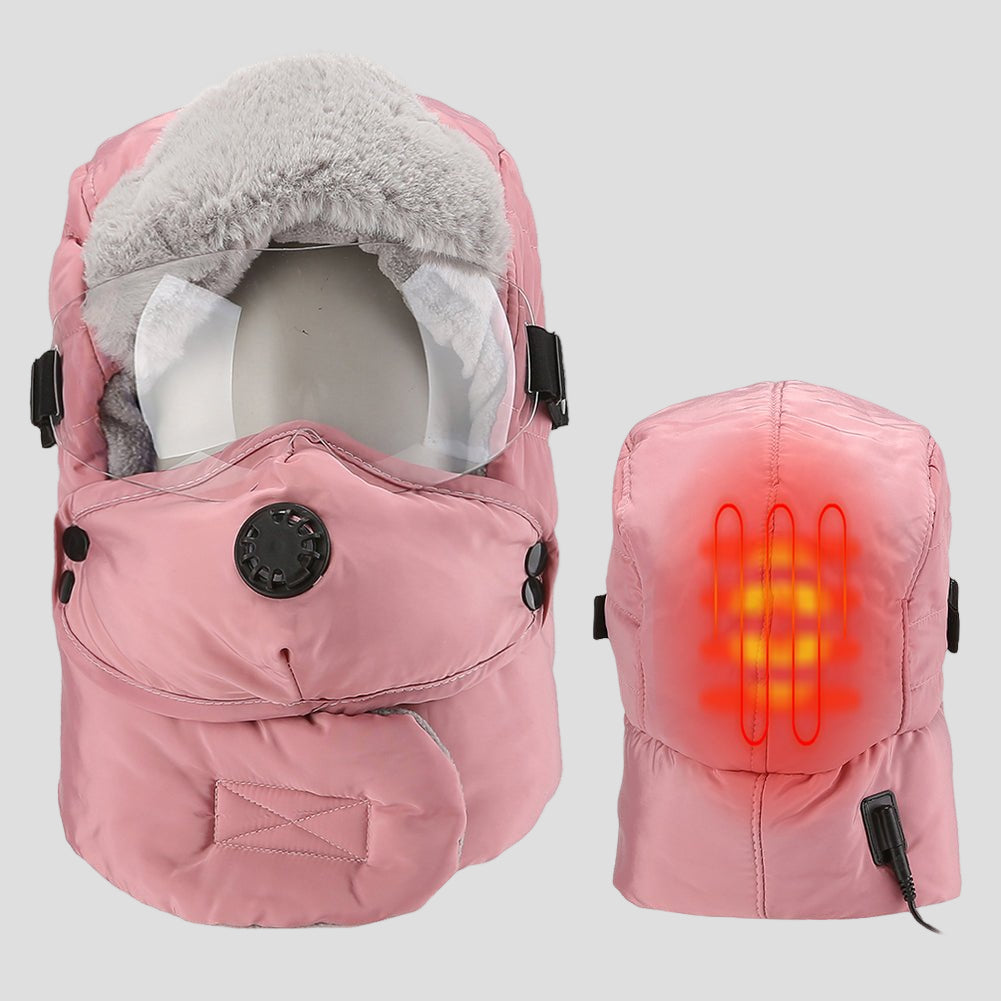 Pink Heated Masked Hat