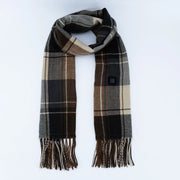 Plaid Brown Heated Long Scarve