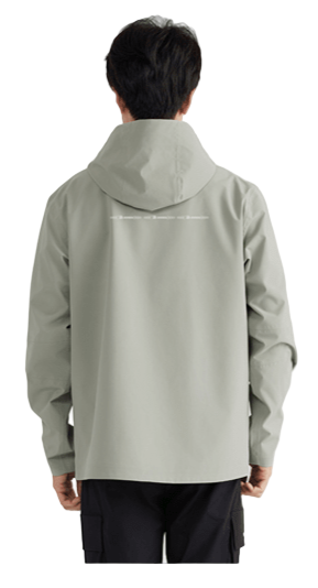 Seamless Hardshell Hooded Jacket back