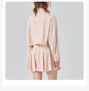 Stand Collar light green UPF50+ Cropped Sport Jacket