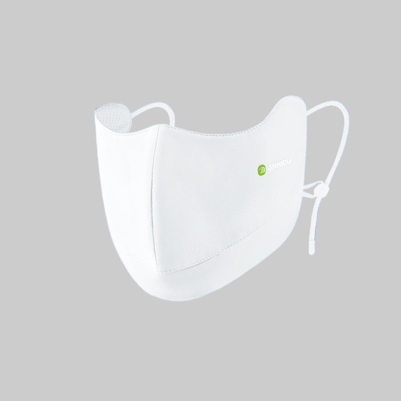 White Anniou UPF 100+ Raw Yarn Face Mask
