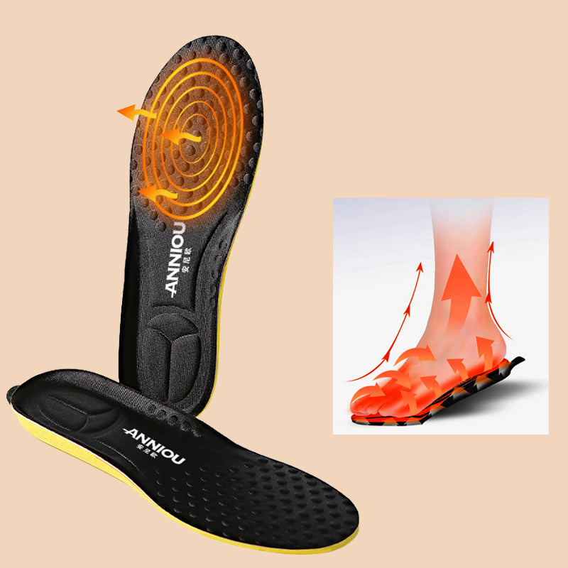 Black Remote Control Heated Insoles by Anniou with front heating zone