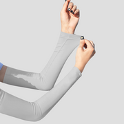 Womens Grey 2 in 1 Sun Protection Arm Sleeves