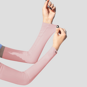 Womens pink 2 in 1 Sun Protection Arm Sleeves
