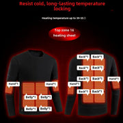 Anniou 28 Area Unisex Heated Thermal Underwear  top locations