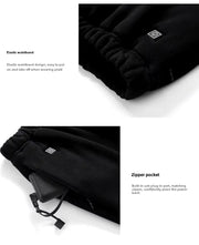 Mens Black  28 Area Heated Thermals pockets nd elastic waist