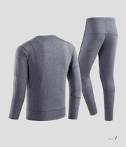 Mens grey 28 Area Heated Thermals from the back