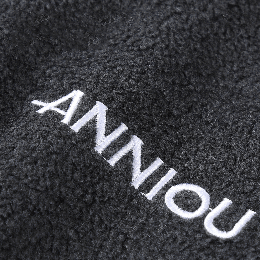 Polar Fleece Half Zip Pullover Sweatshirt Anniou logo