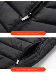 black 21 Area Heated Gilet features