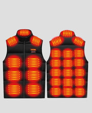 black 26 Area Smart Heated Vest