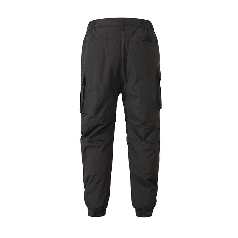 black Heated Cargo Pants back