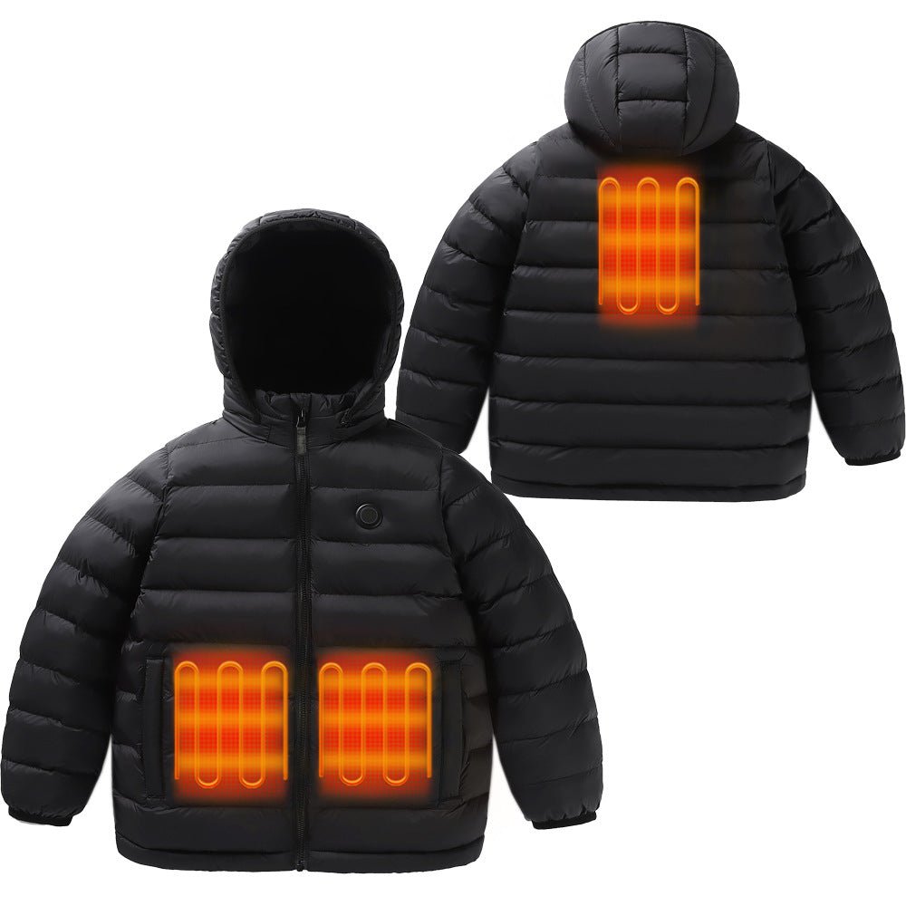 Children's 3 Area Hooded Heated Jacket - Sidiou Group