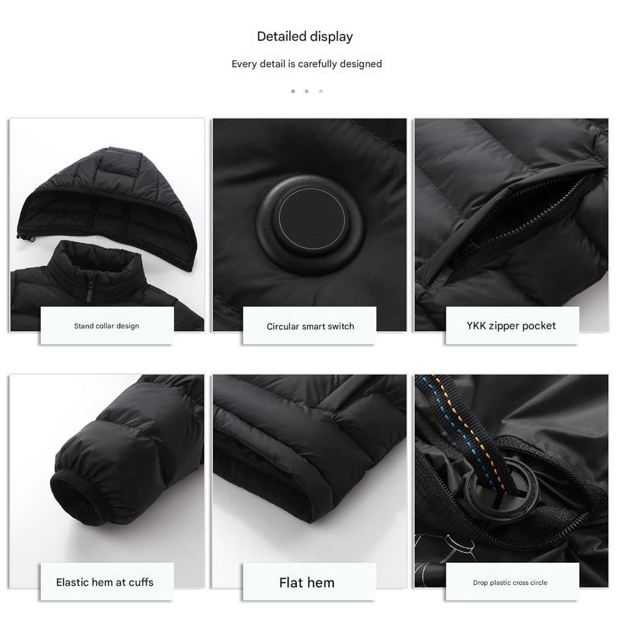 Children's 3 Area Hooded Heated Jacket - Sidiou Group