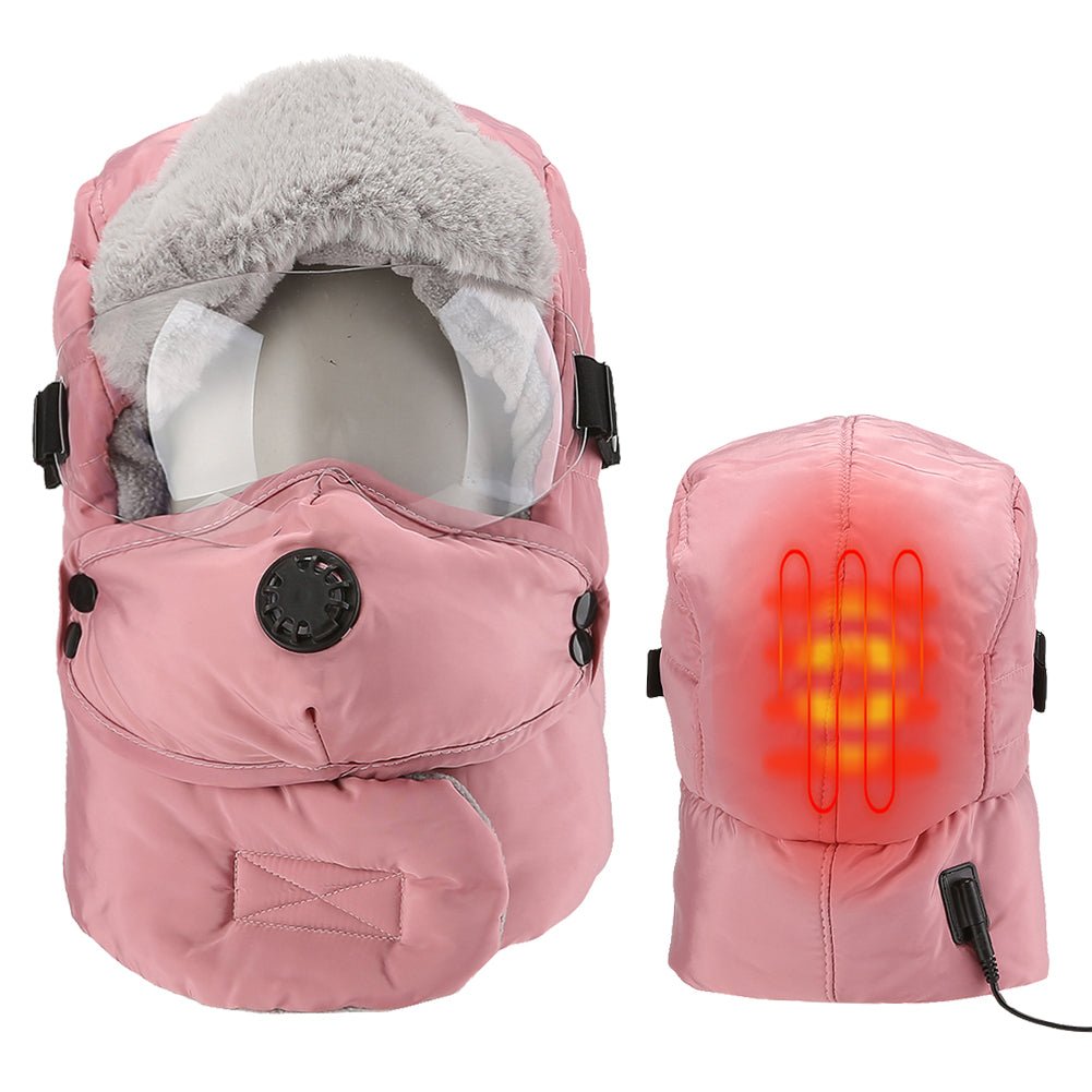 Detachable Goggles Fleece Heated Hat - Sidiou Group