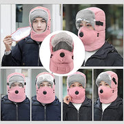 Detachable Goggles Fleece Heated Hat models