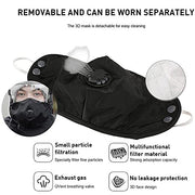 Detachable Goggles Fleece Heated Hat  mouth piece