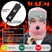 Detachable Goggles Fleece Heated Hat settings