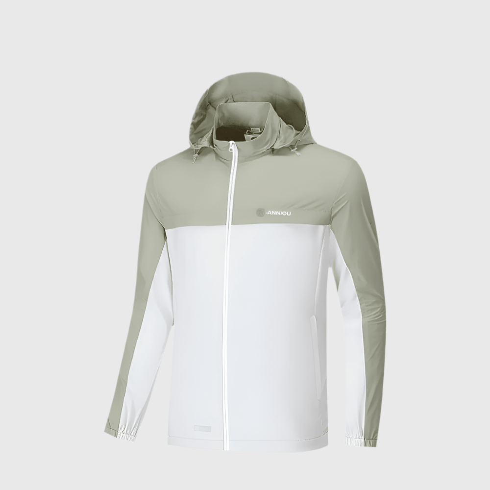 Green and White UPF 100+ Lightweight Jacket
